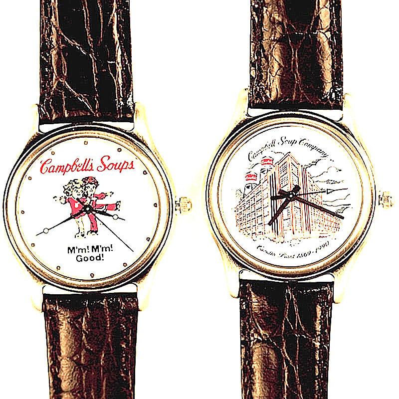 2 Campbells Soup Fossil Extremely Rare Early 1990`s P/r Watches Unworn