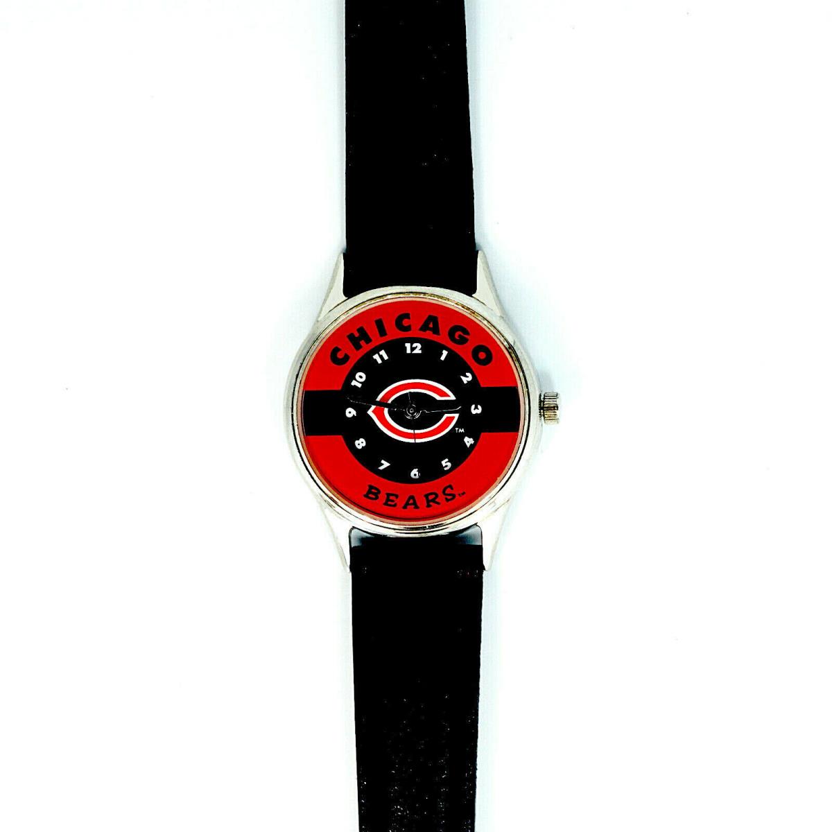 Chicago Bears Nfl Lady Fossil/relic Unworn Vintage Watch Jet Black Band