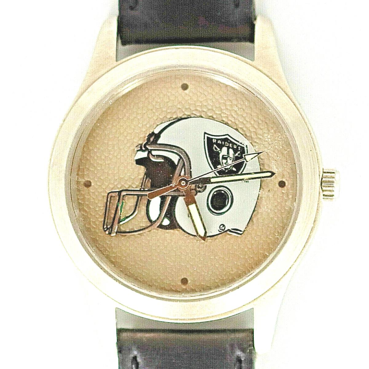 Los Angeles Raiders Nfl Fossil Unworn Mans Vintage 1994 Leather Band Watch