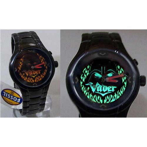 Fossil Darth Vader Watch Animated Light Up Flames Star Wars Lmt Ed Wristwatch