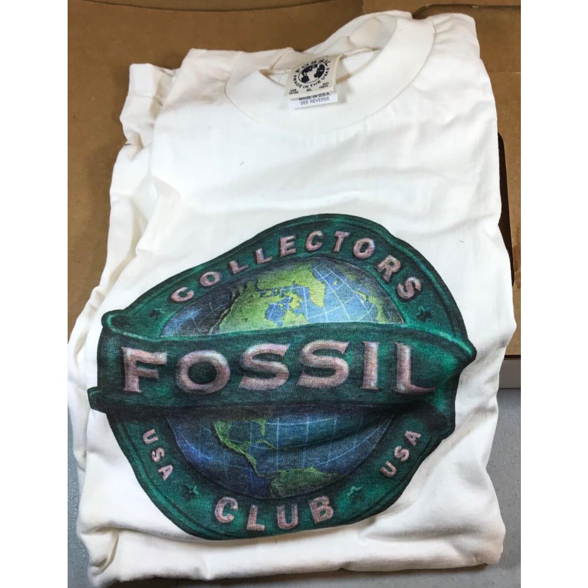 1994 Fossil Collectors Club Kit Set - Watch Lapel Pin XL Tee Shirt and Coa