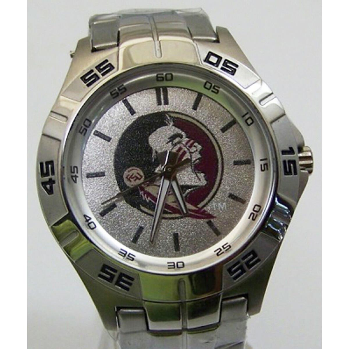 Florida State Seminoles Fossil Watch Mens Fsu Stainless Wristwatch PR5338