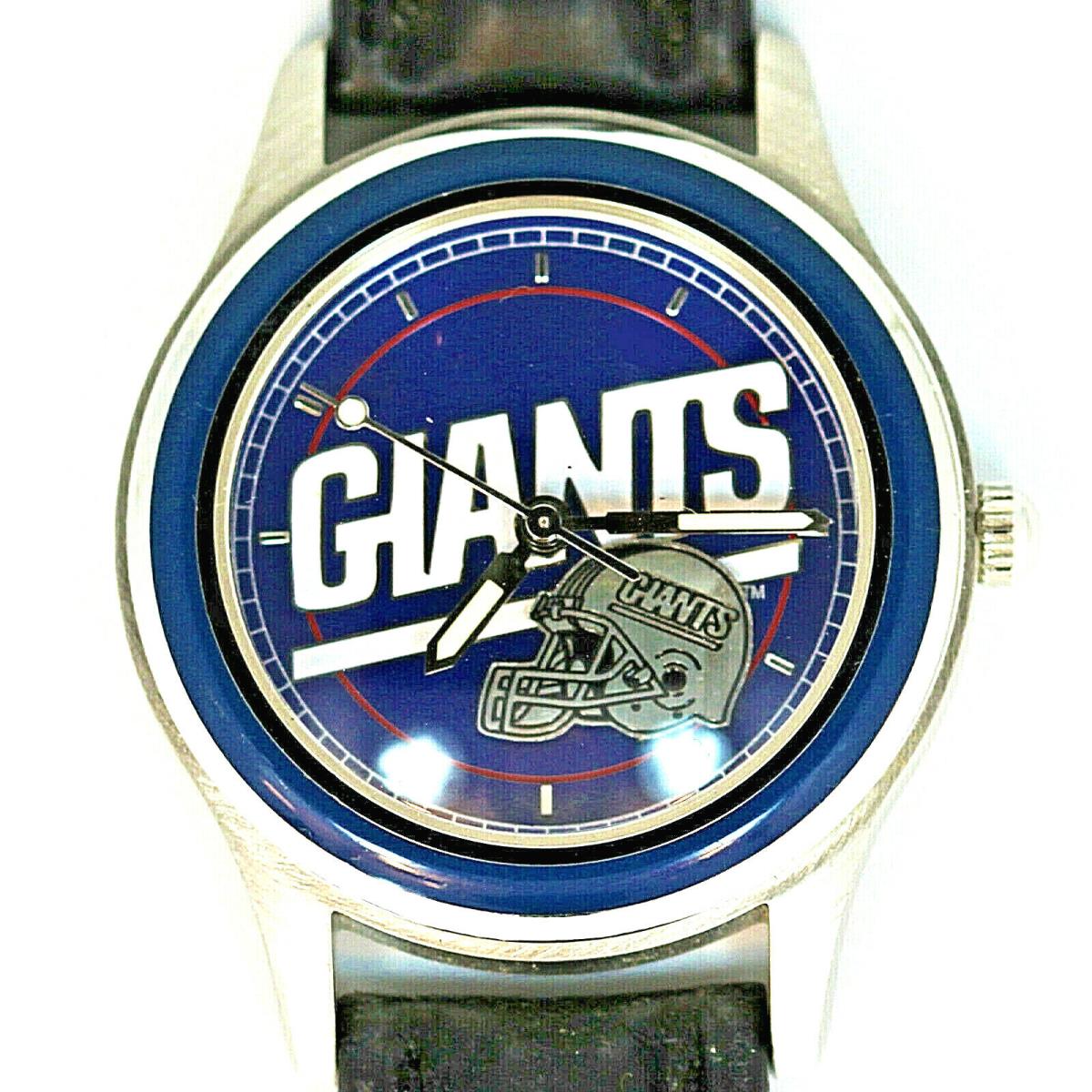 York Giants 1994 Official Fossil Collectible Ltd Silver Tone Watch