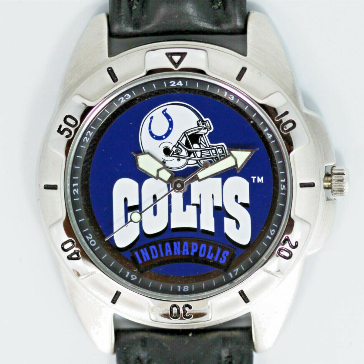 Indianapolis Colts Nfl Fossil Unworn Man Rare Vintage 1995 Leather Watch