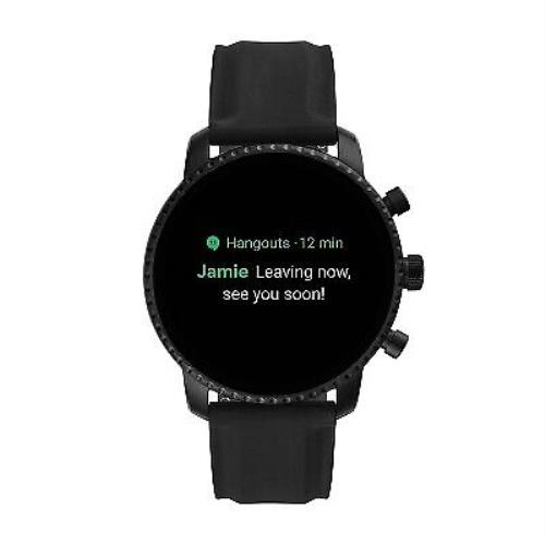 Fossil Gen 4 Smartwatch Explorist HR 45mm - Black with Black Silicone