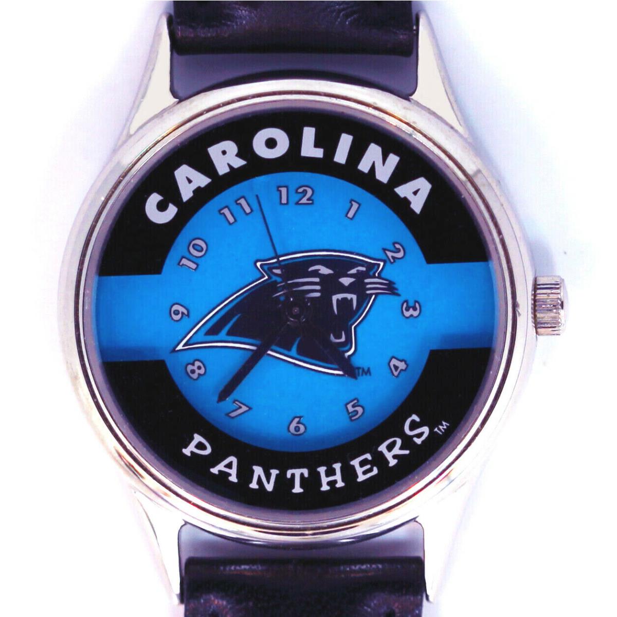 Carolina Panthers Nfl Lady Fossil/relic Unworn Vintage Watch Black Band