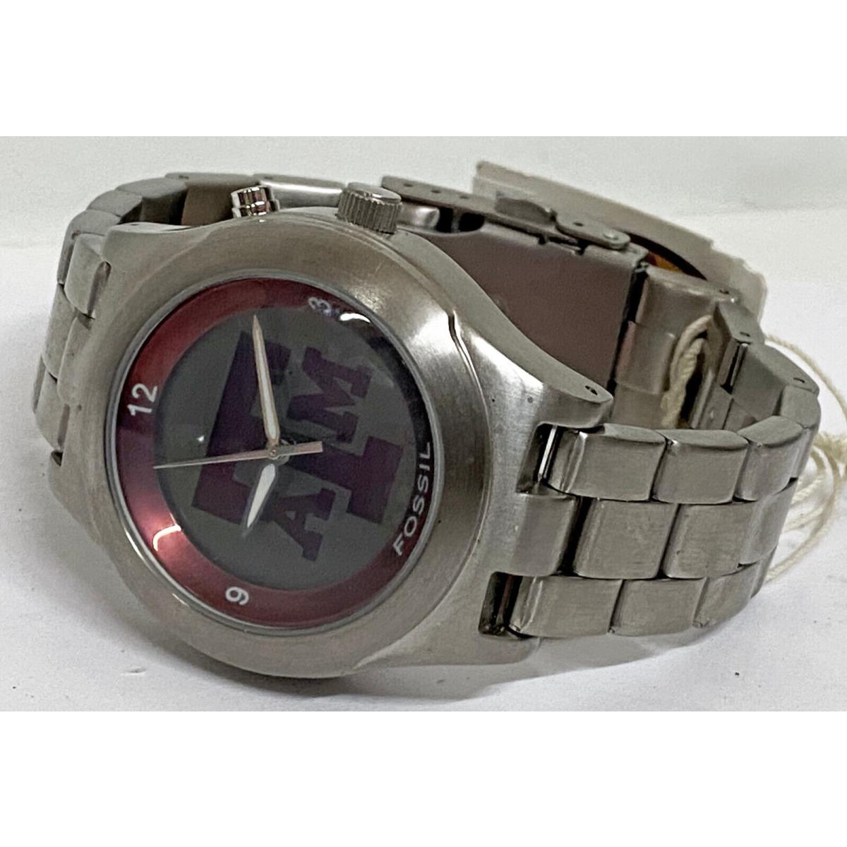 Fossil Texas A M University Kaleido Wrist Watch Stainless Steel LI-2098 Con