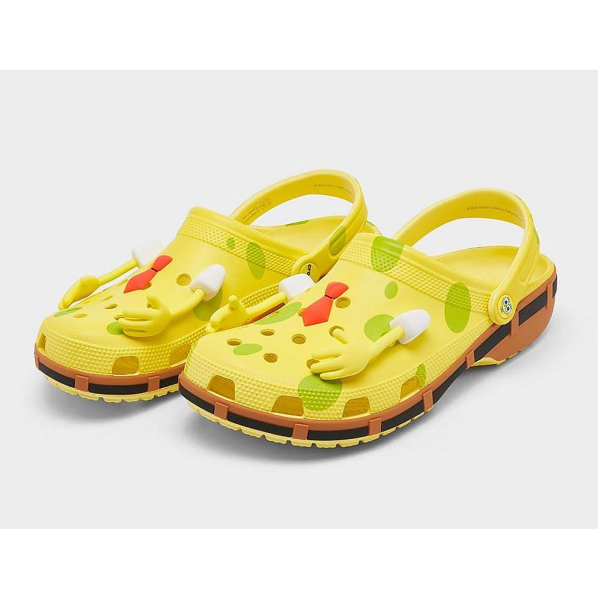 Spongebob Squarepants x Crocs Slides Slip On Casual Yellow All Sizes