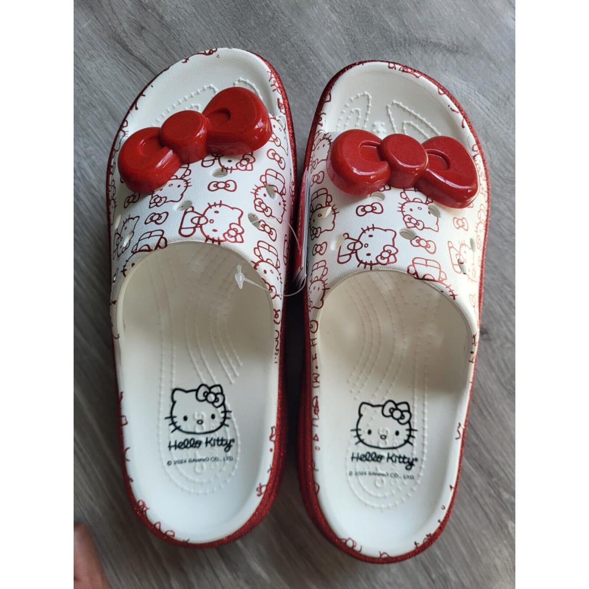 Crocs X Hello Kitty Stomp Slide Women Sz 7- - 50th Anniversary Edition