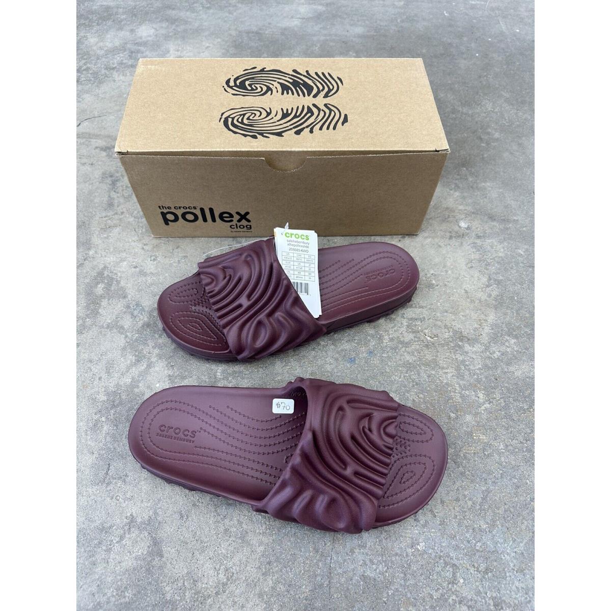 Crocs DS Salehe Bembury X Croc Pollex Slides Huckle Size M8/W10 Red Maroon