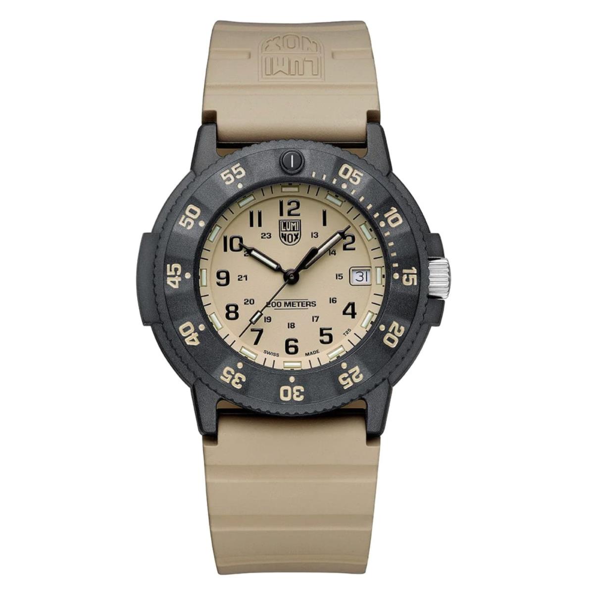 Luminox Navy Seal Evo XS.3010.EVO.S Carbonox Beige Dial 43 mm Rubber Men`s Watch