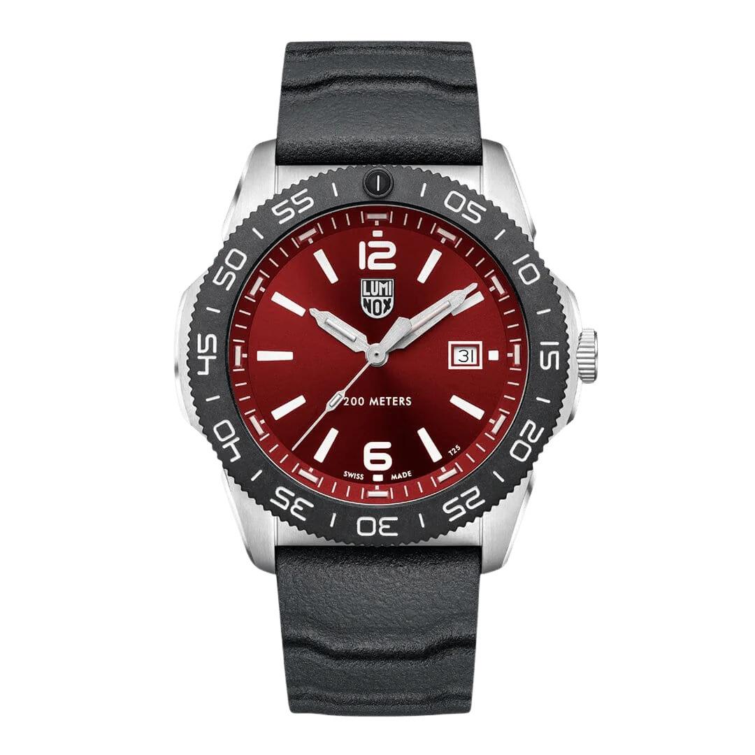 Luminox Pacific Diver XS.3135 44 mm Red Dial Rubber Steel Quartz Men`s Watch