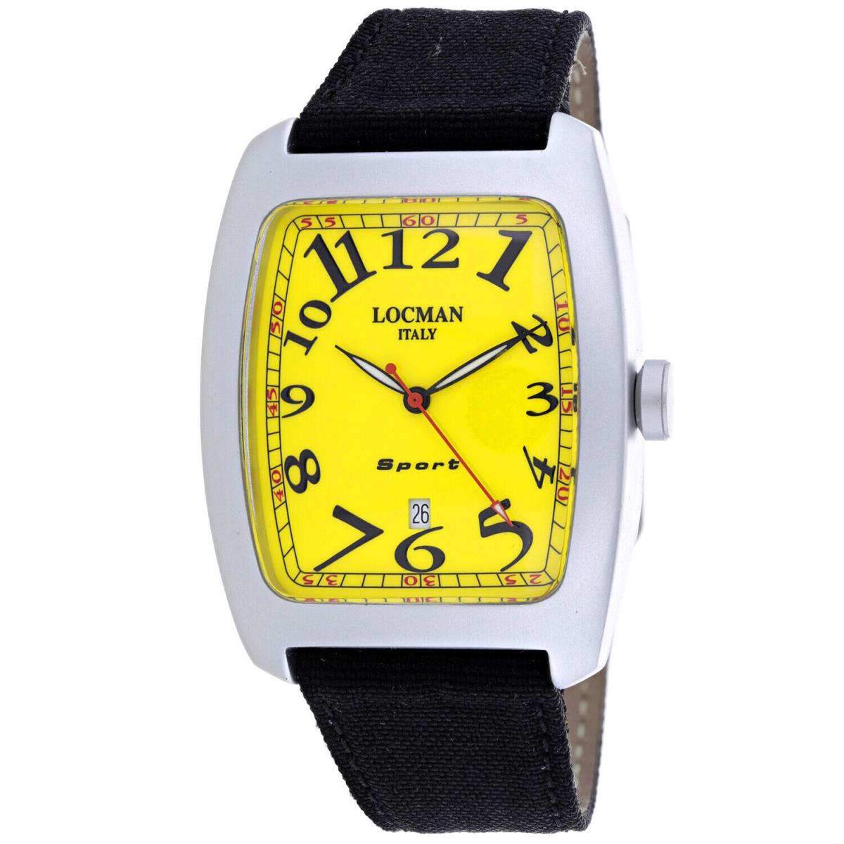 Locman Men`s Classic Yellow Dial Watch - 487YL
