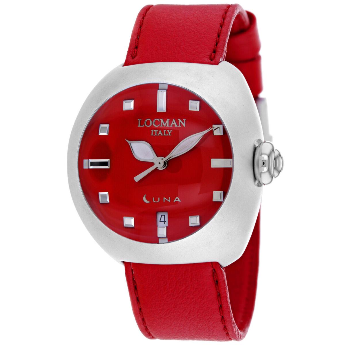 Locman Women`s Classic Red Dial Watch - 4100RD