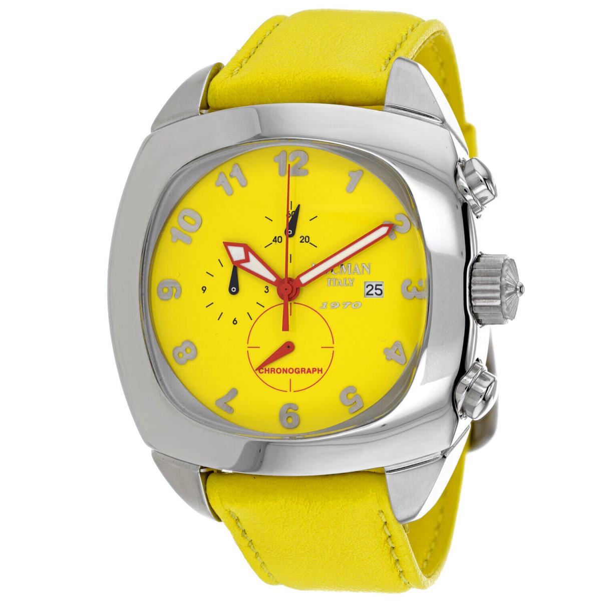 Locman Men`s Classic Yellow Dial Watch - 19700YL