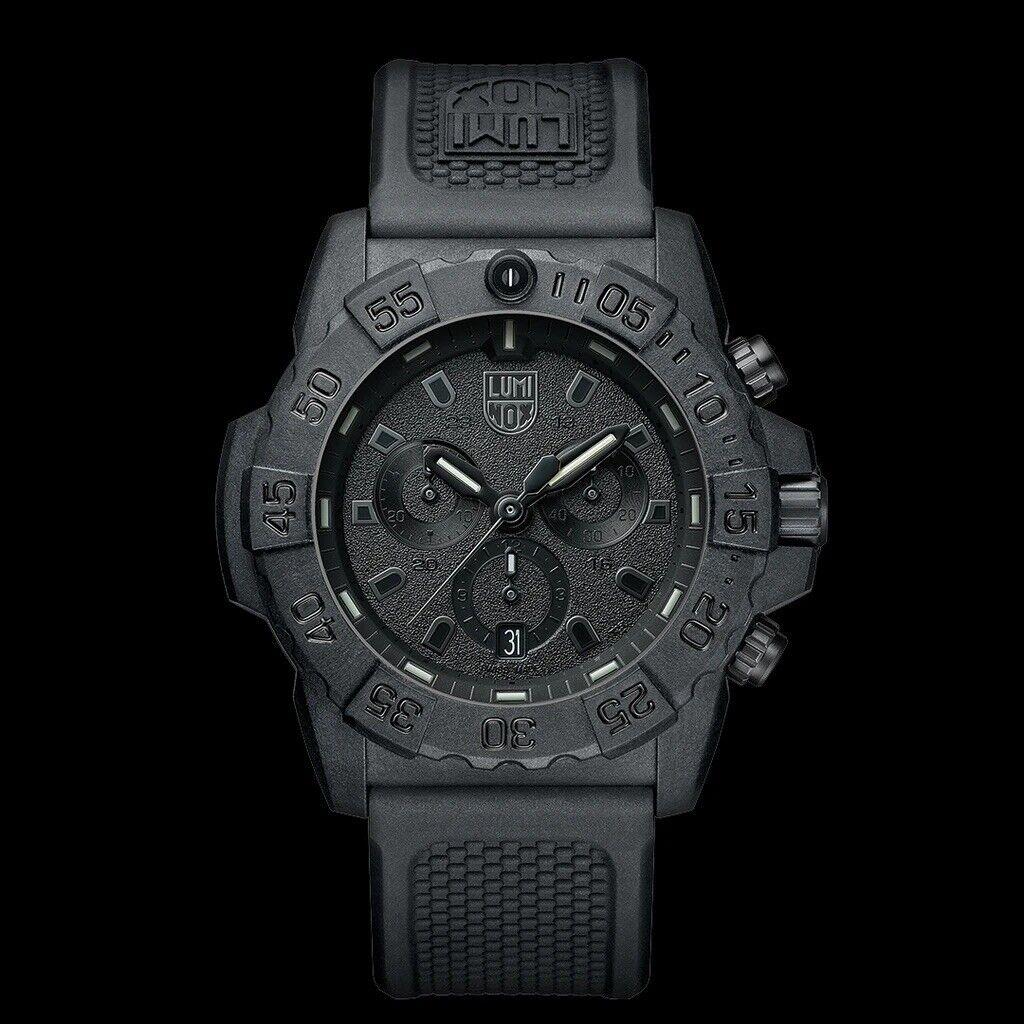 Luminox Navy Seal Colormark Blackout Dial Chrono Men`s Watch XS.3081