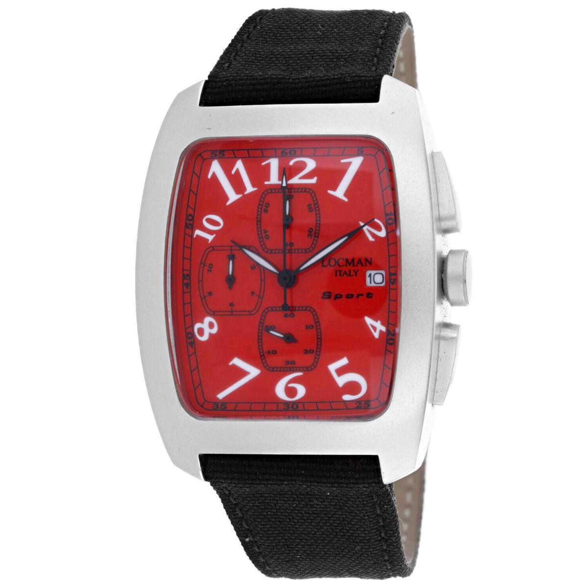 Locman Men`s Classic Red Dial Watch - 487RD