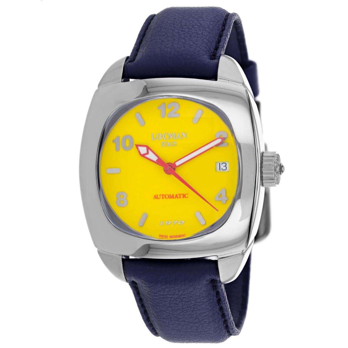 Locman Men`s Classic Yellow Dial Watch - 197300BY