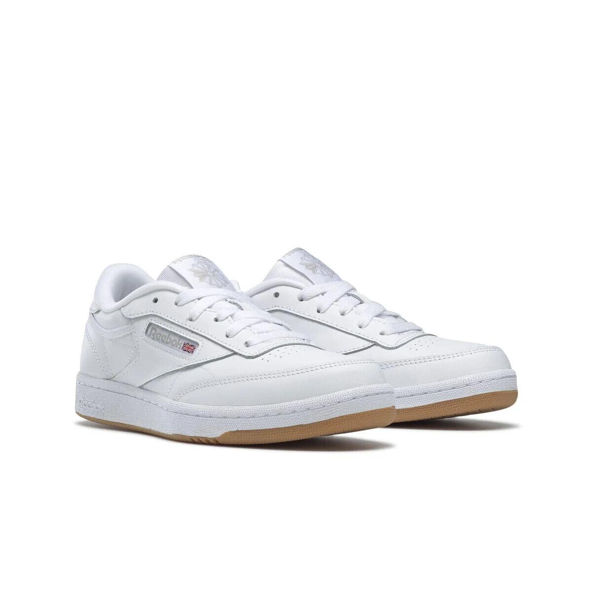 Reebok Club C CN5646 Sneaker Unisex Kids White Leather Grade School Shoes NR7781 - White