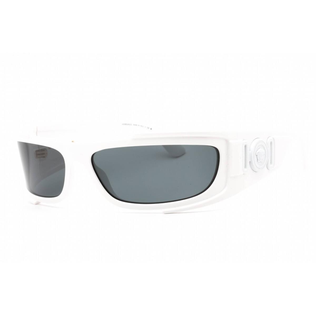 Versace Unisex Sunglasses White Plastic Frame Dark Grey Lens 0VE4446 314/87