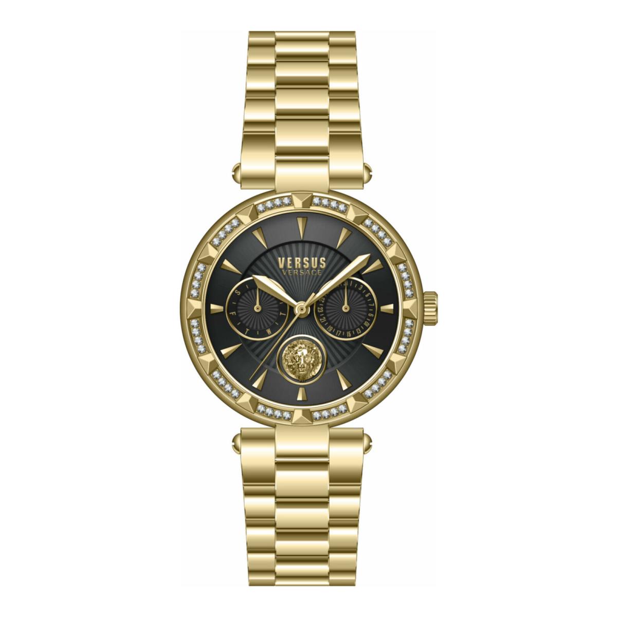 Versus Versace Womens Sertie Gold 36mm Bracelet Fashion Watch