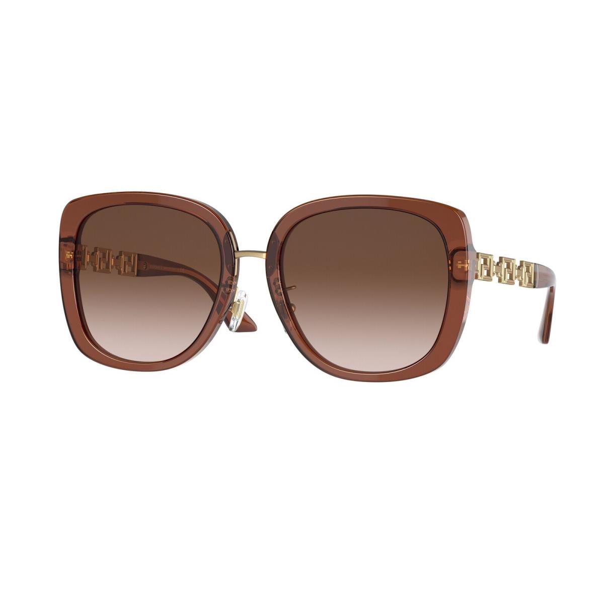 Versace VE4407D 532413 Transparent Brown Brown Gradient 56 mm Women`s Sunglasses