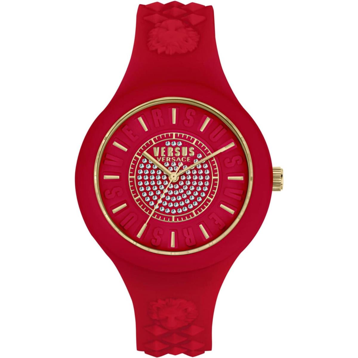 Versus Versace Watch Fire Island Collection Luxury Womens Timepiece 39mm Crystal