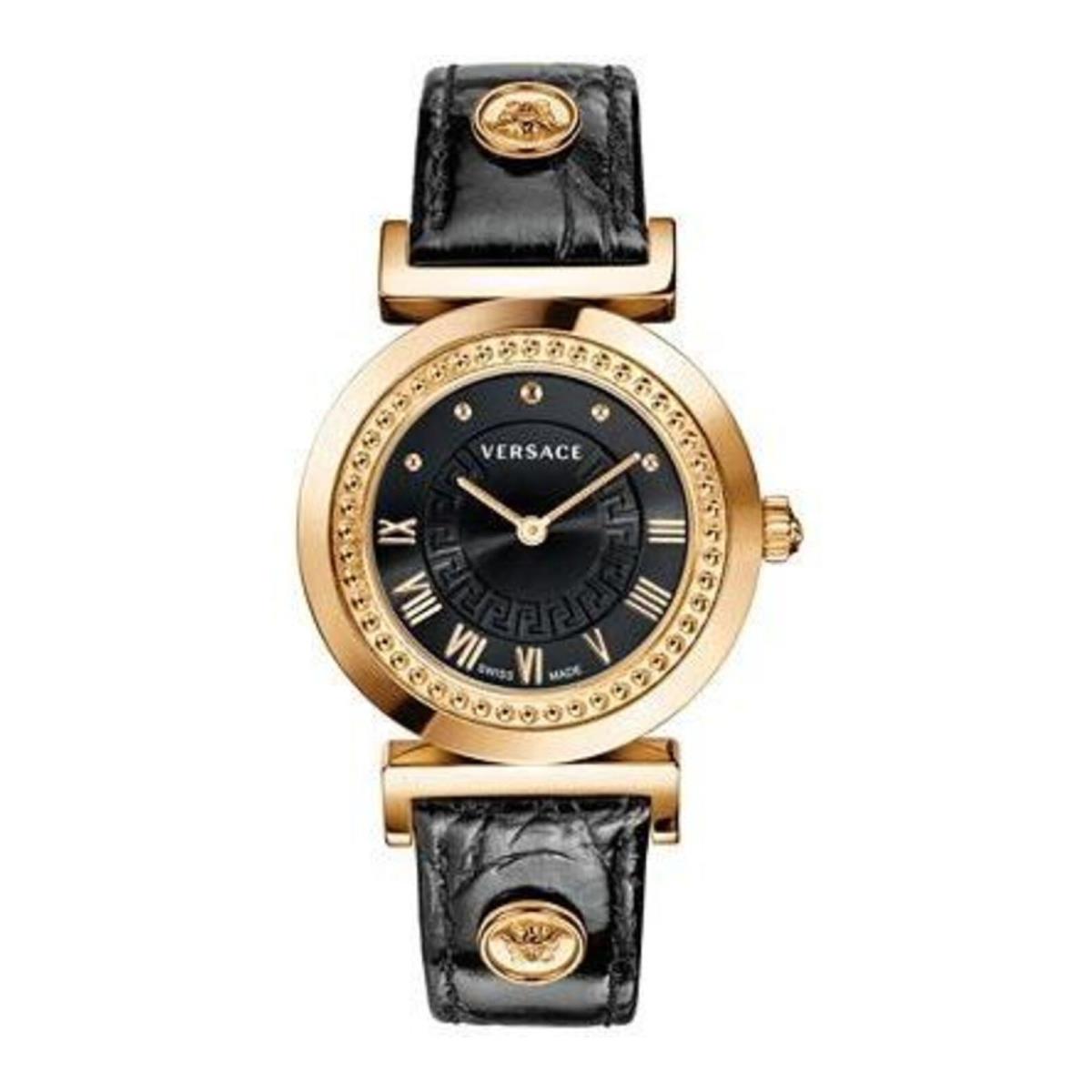 Versace Womens Vanity Gold 35mm Strap Fashion Watch