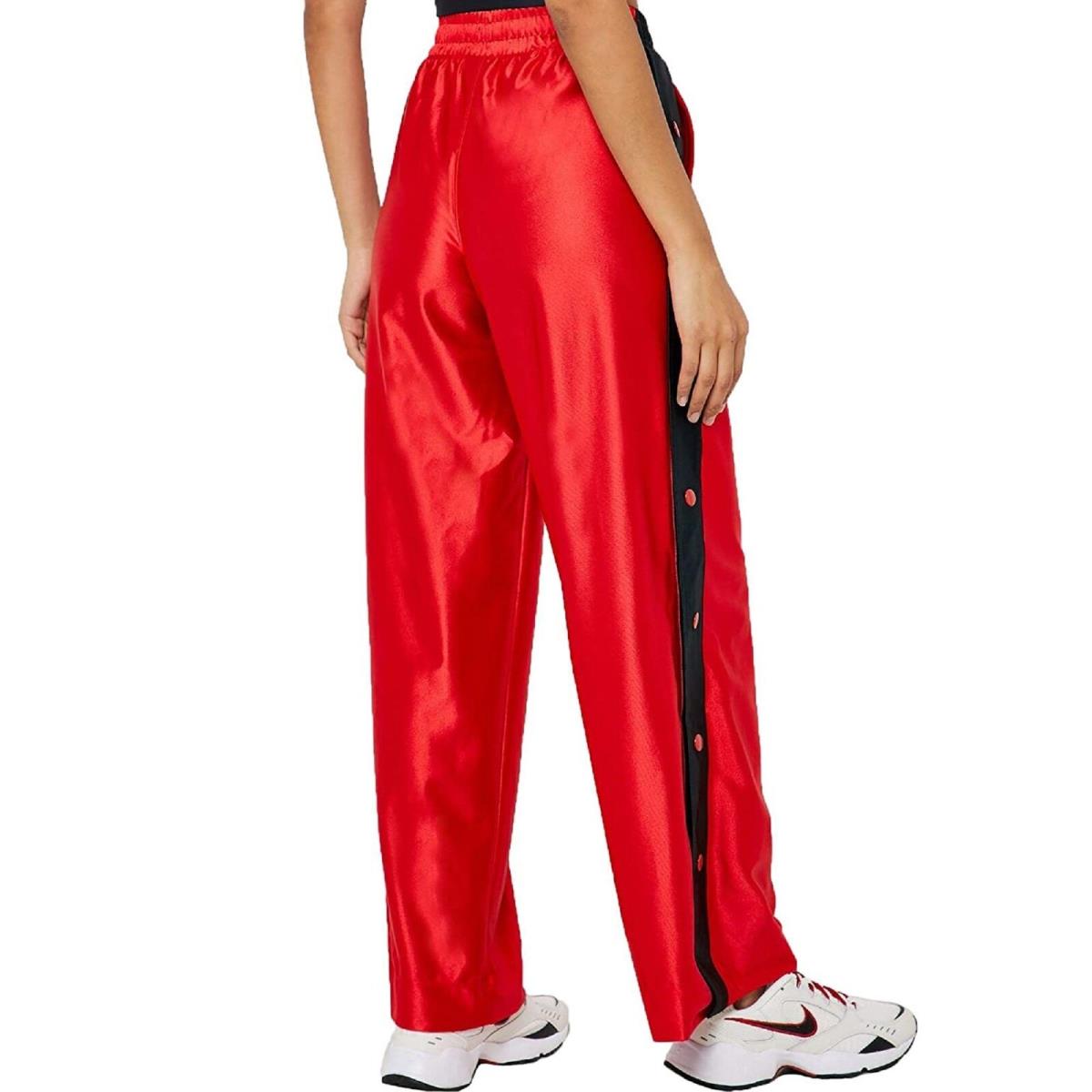 Nike Women`s Sportswear Popper Glam Dunk Old-school Snap Pants Red L