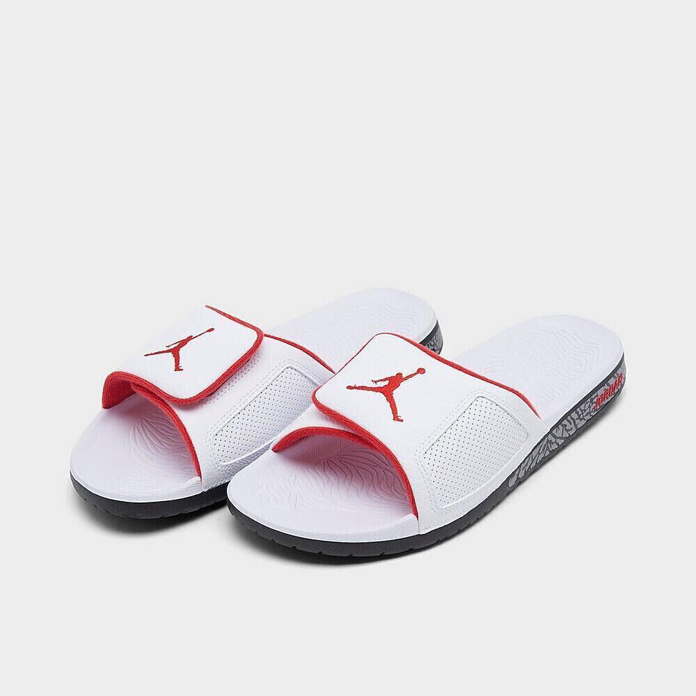 Nike Air Jordan Hydro Iii 3 Retro White Red Slides Size 10 Mens 854556 103