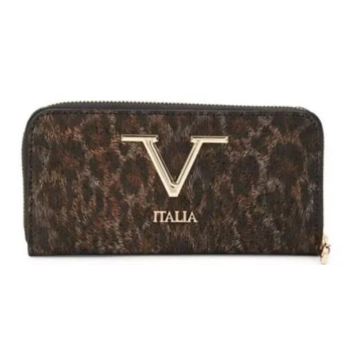 V Italia Made In Italy Registered Trademark Of Versace Leather Zip Around Wallet