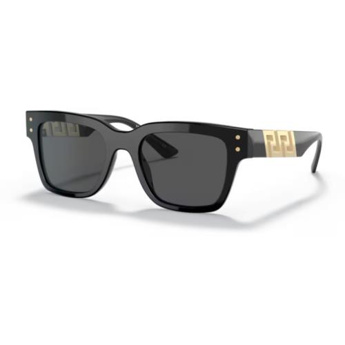 Versace 0VE4421F GB1/87 Black/dark Grey Rectangular Men`s Sunglasses