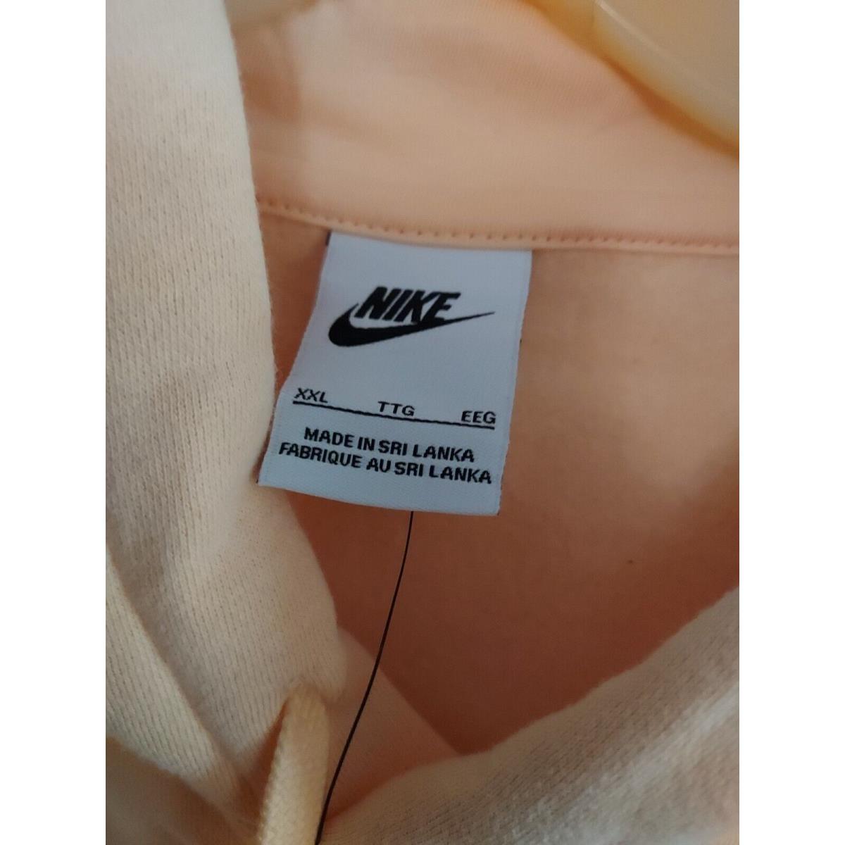 Nike Size Xxl Iced Peach Sportswear Club Fleece Hoodie