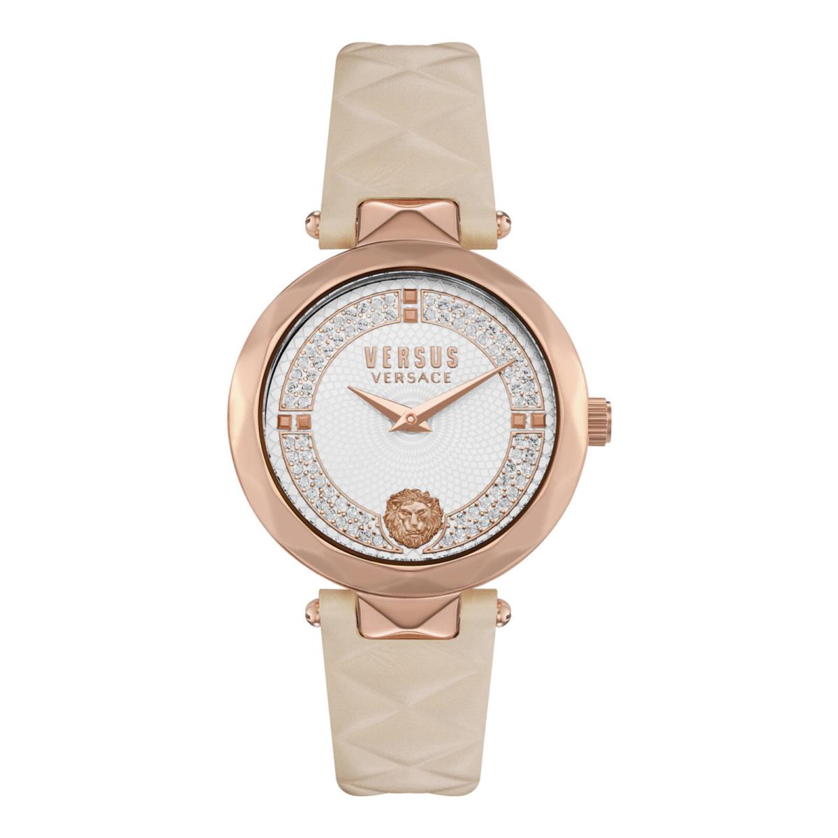 Versus Versace Womens Covent Garden Rose Gold 36mm Strap Fashion Watch