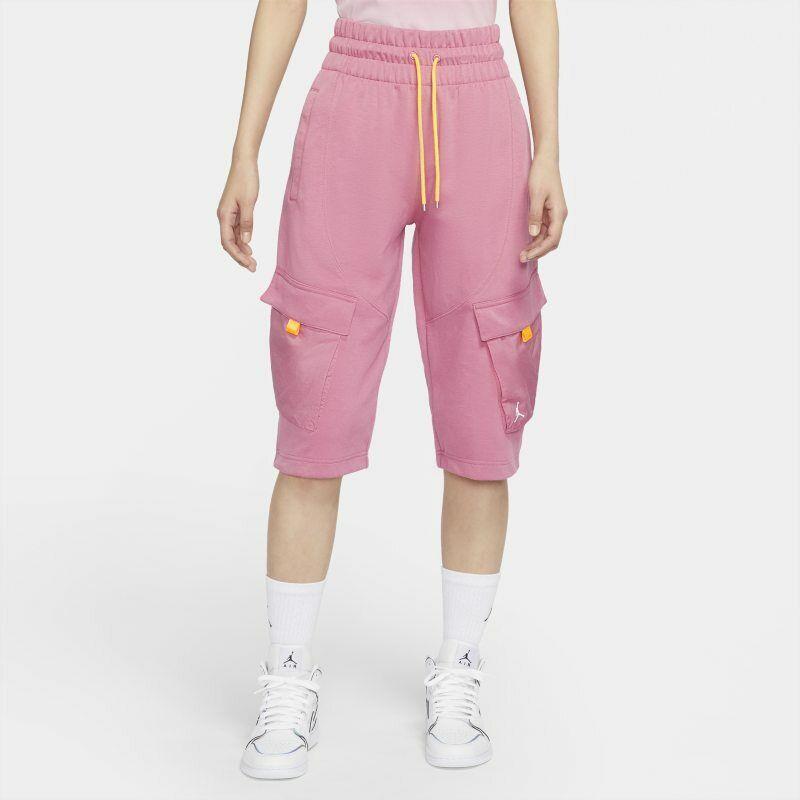 Nike Jordan Women`s Shorts Pants Sweatpants Pink -rare- CU6347-680-SIZE:S --nwt