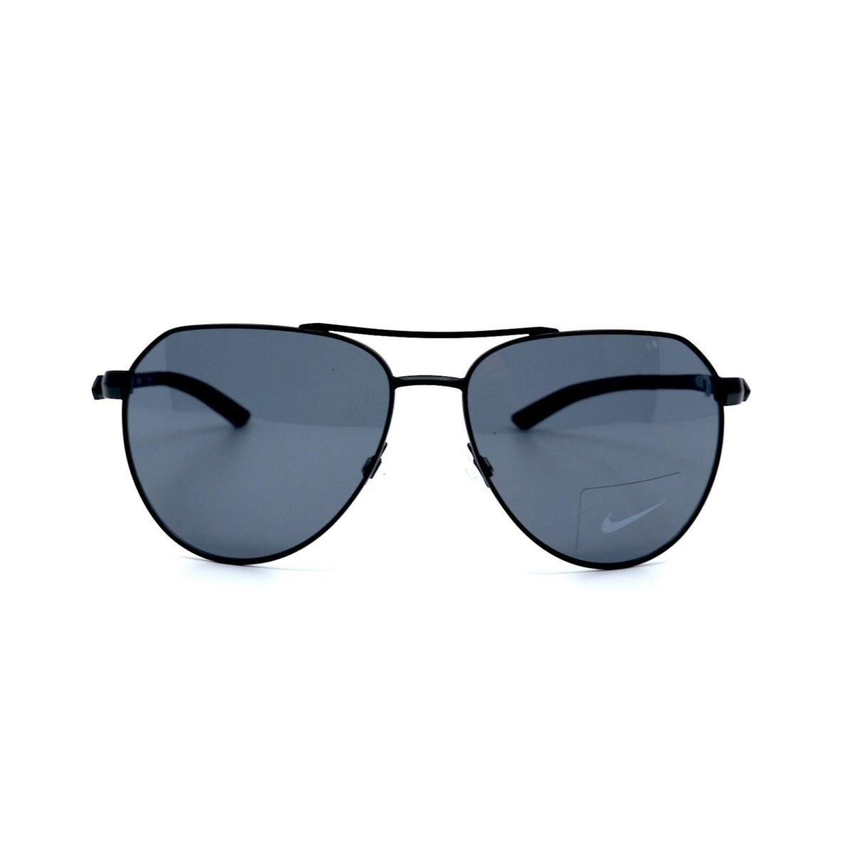 Nike Club Nine DQ0799 Black Dark Grey Aviator Sunglasses - Frame: Black, Lens: Gray