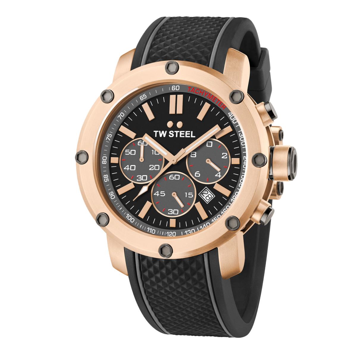 TW Steel Men`s Grandeur Tech 45mm Quartz Chronograph Watch TS5