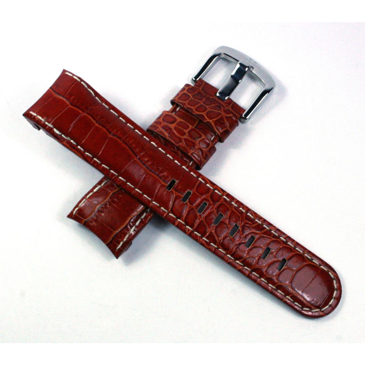 TW Steel TWB117 Brown Croco Leather Strap Steel. For Grandeur 48mm Case