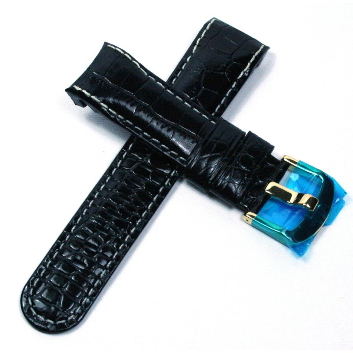 TW Steel TWB113 Black Leather Strap Pvd Gold. Suitable For Grandeur 48mm Case