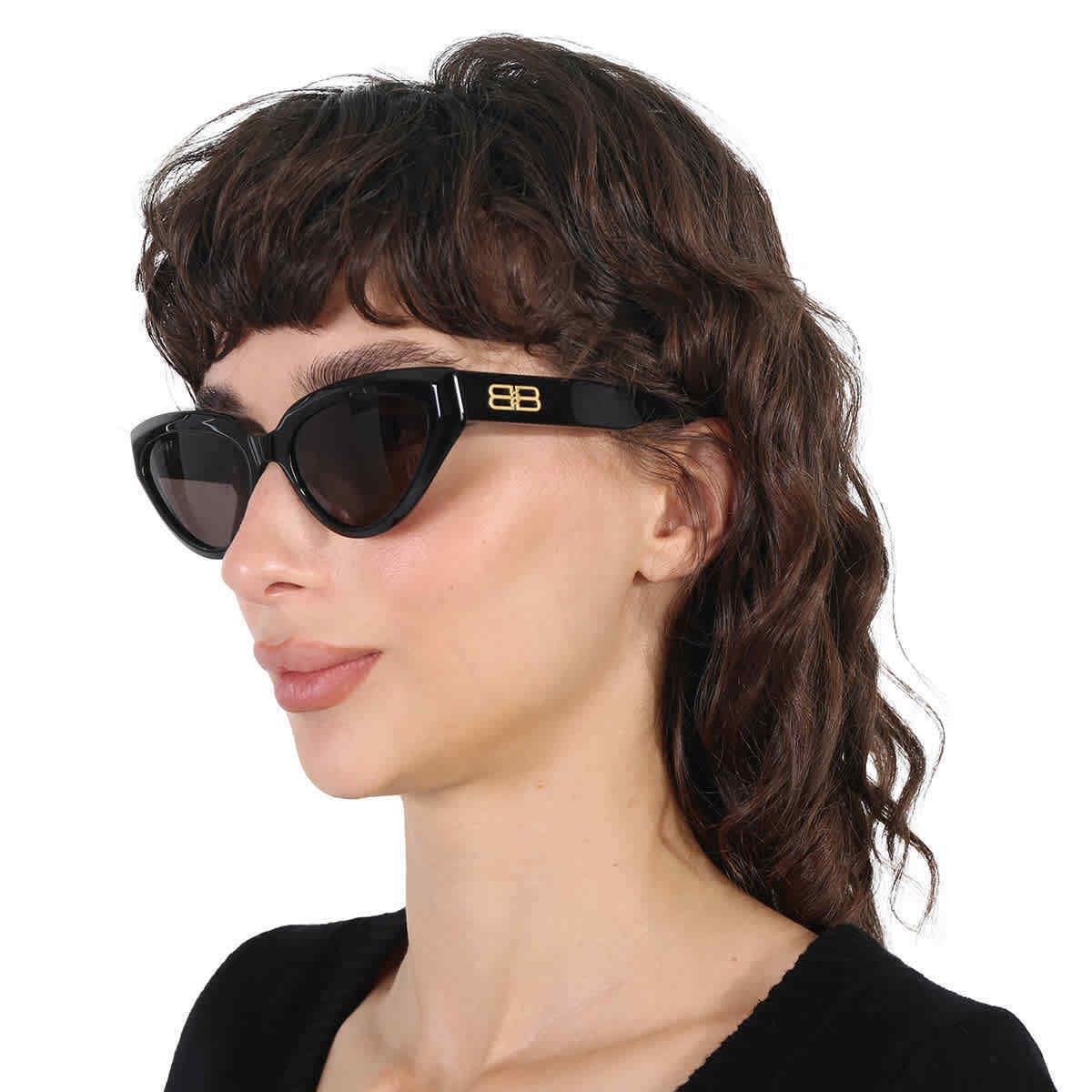 Balenciaga Grey Cat Eye Ladies Sunglasses BB0270S 001 56 BB0270S 001 56