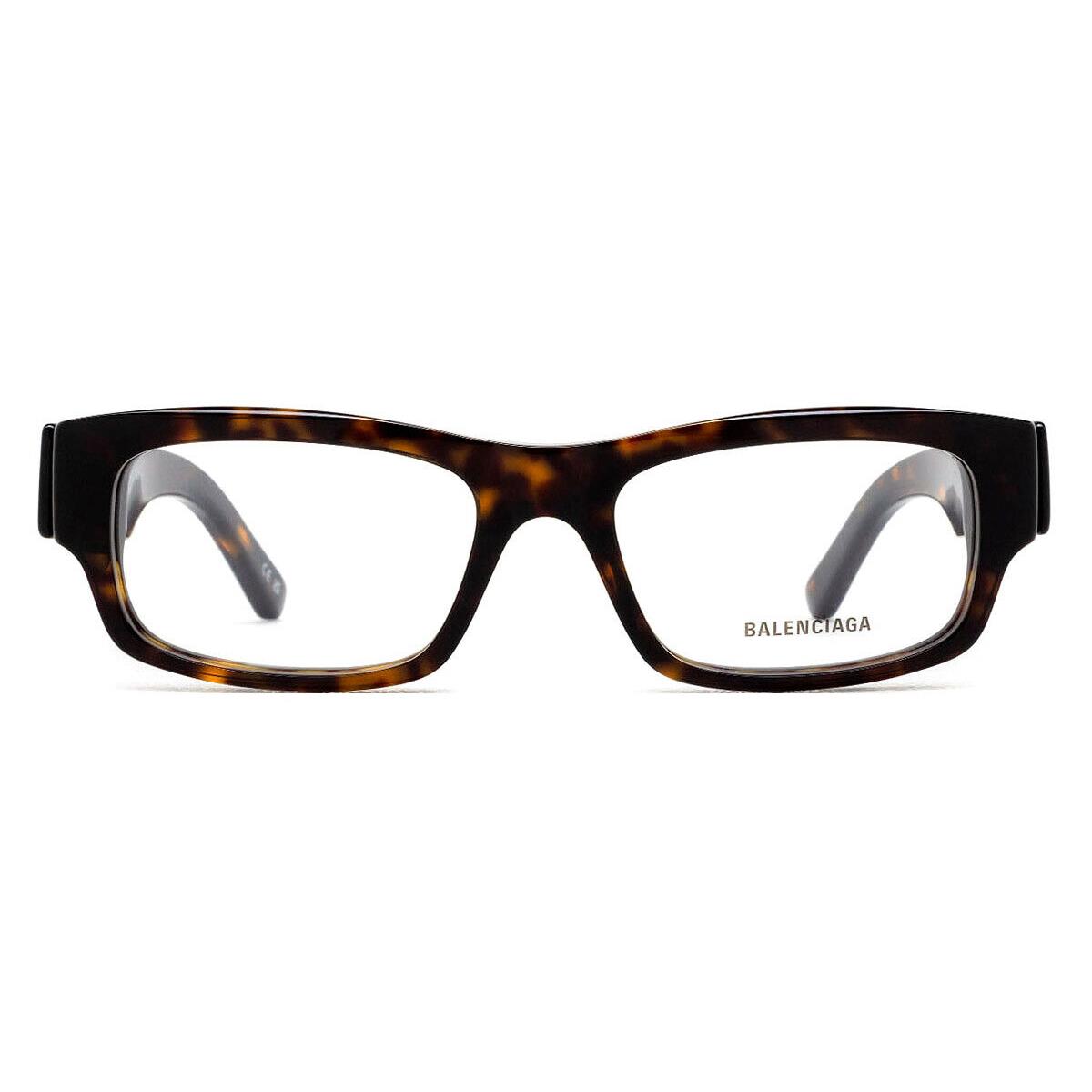 Balenciaga BB0265O Eyeglasses Men Havana Rectangle 53mm