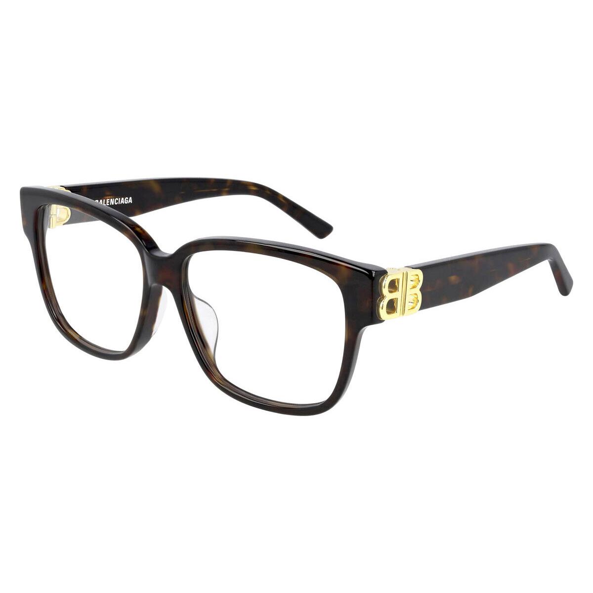 Balenciaga BB0104O Eyeglasses Women Gold Square 56mm