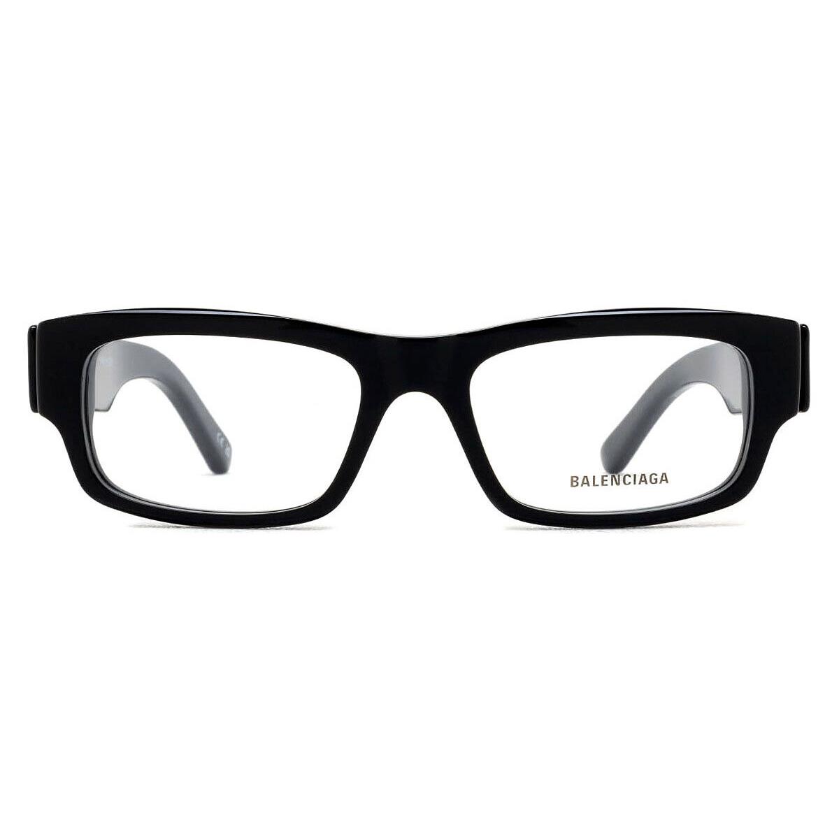 Balenciaga BB0265O Eyeglasses Men Black Rectangle 53mm