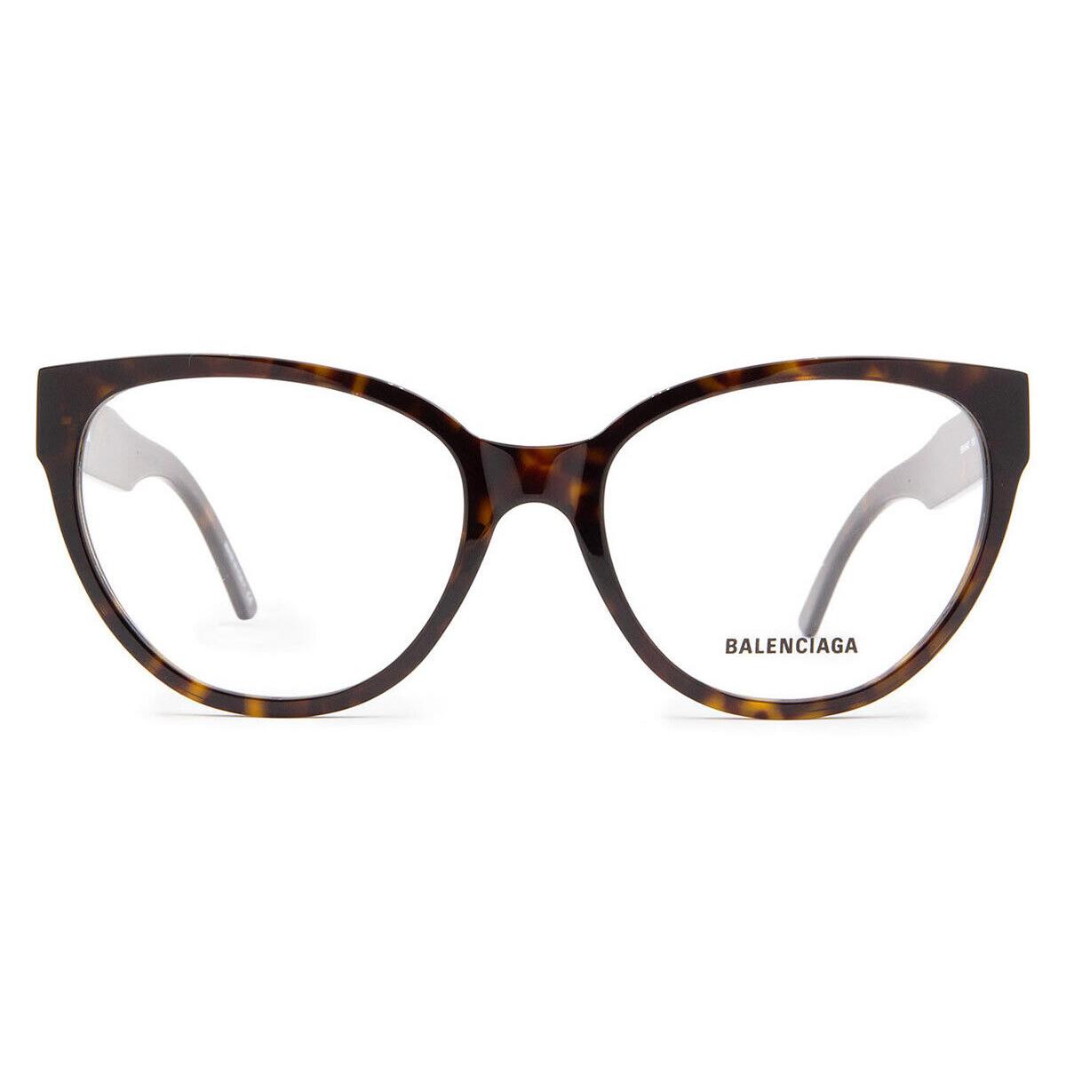 Balenciaga BB0064O Eyeglasses Women Havana Cat Eye 54mm