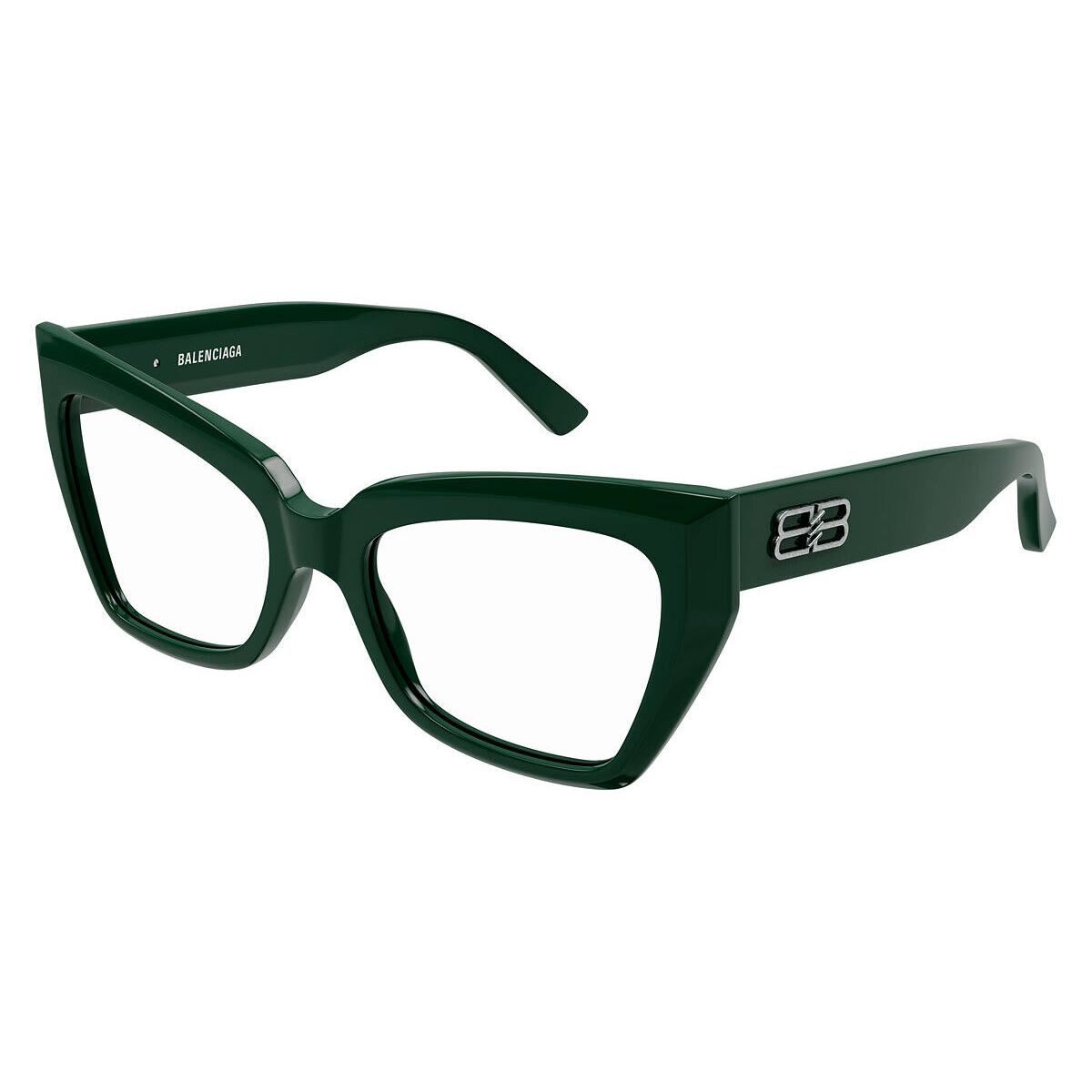 Balenciaga BB0275O Eyeglasses Women Green Cat Eye 53mm