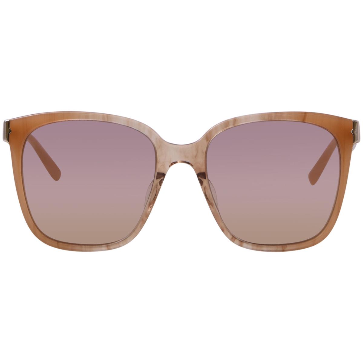 Bvlgari BV8245F 5509EL Sunglasses Women`s Opal Peach Striped/orange/pink 55mm