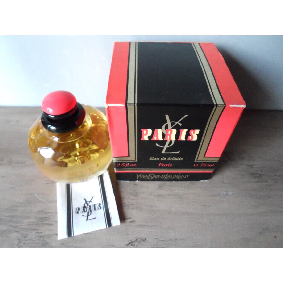 Ysl Paris Edt Splash 2.5 oz / 75 ml Vintage Boxed Yves Saint Laurent