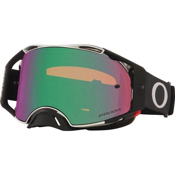 Oakley Airbrake Prizm Tuff Blocks MX Goggles Silver Black/prizm Jade