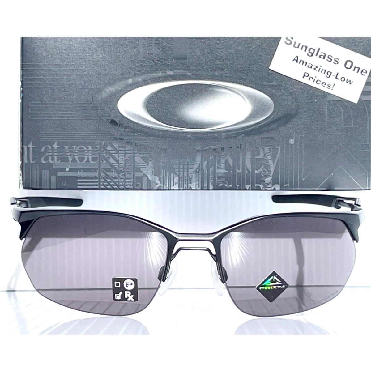 Oakley Wire Tap 2.0 Satin Black Metal Prizm Grey Lens Sunglass 4145-07