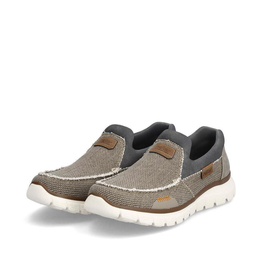 Rieker Men`s B6651-64 Timothy Fango/steel/rauch/nuss/dunst Slip-on Loafers Fango/Steel/Rauch/Nuss/Dunst